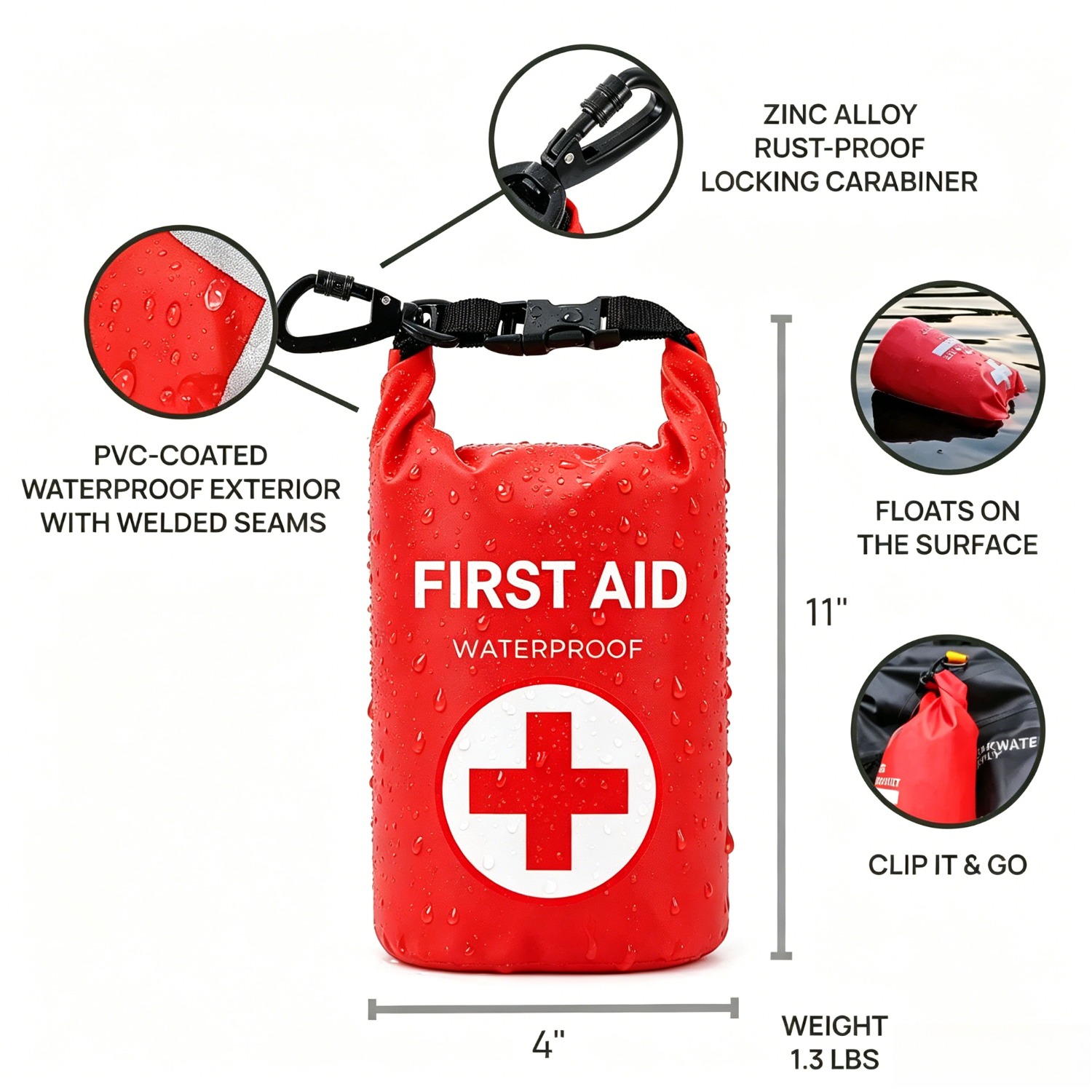 2L Waterproof First Aid Bag Ro - Fishing Kayak Storage Bag review and price