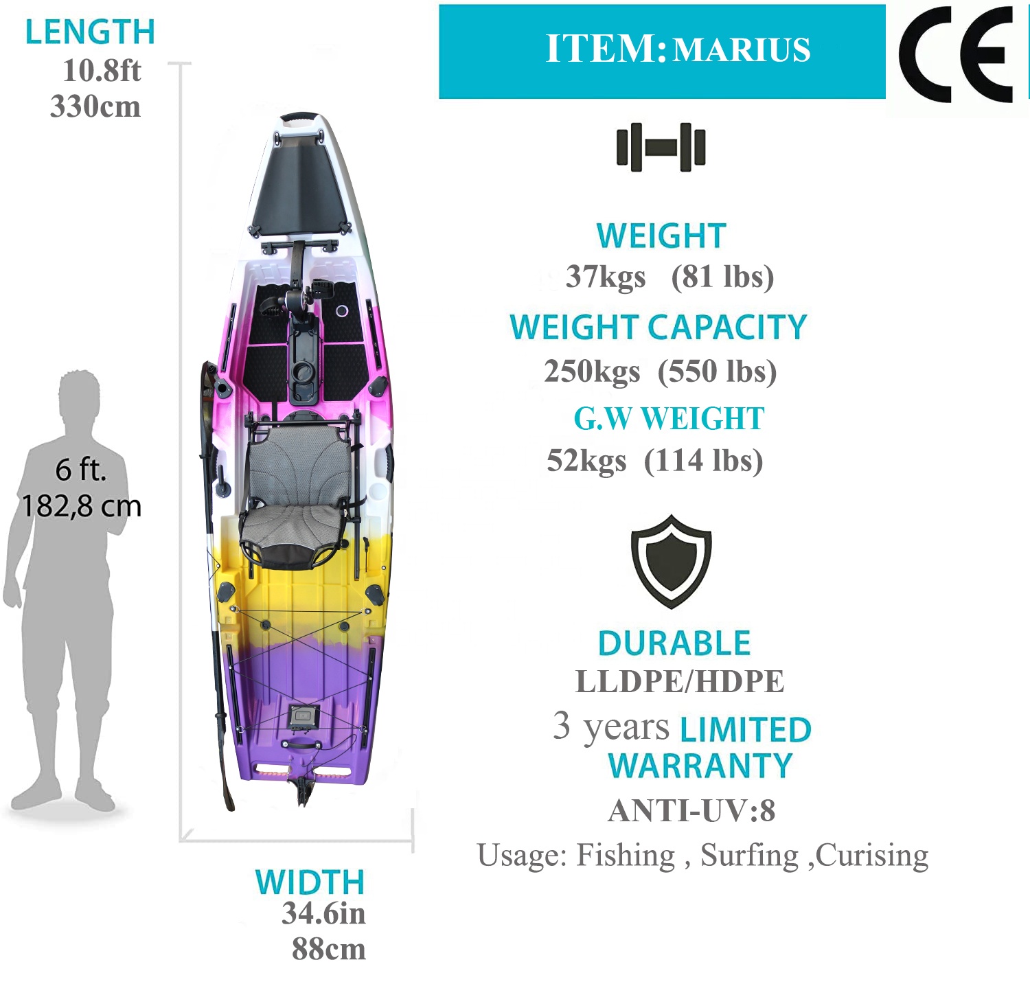 Vicking 10.5FT Fishing Pedal K - Fishing Kayak Pedal Drive review and price