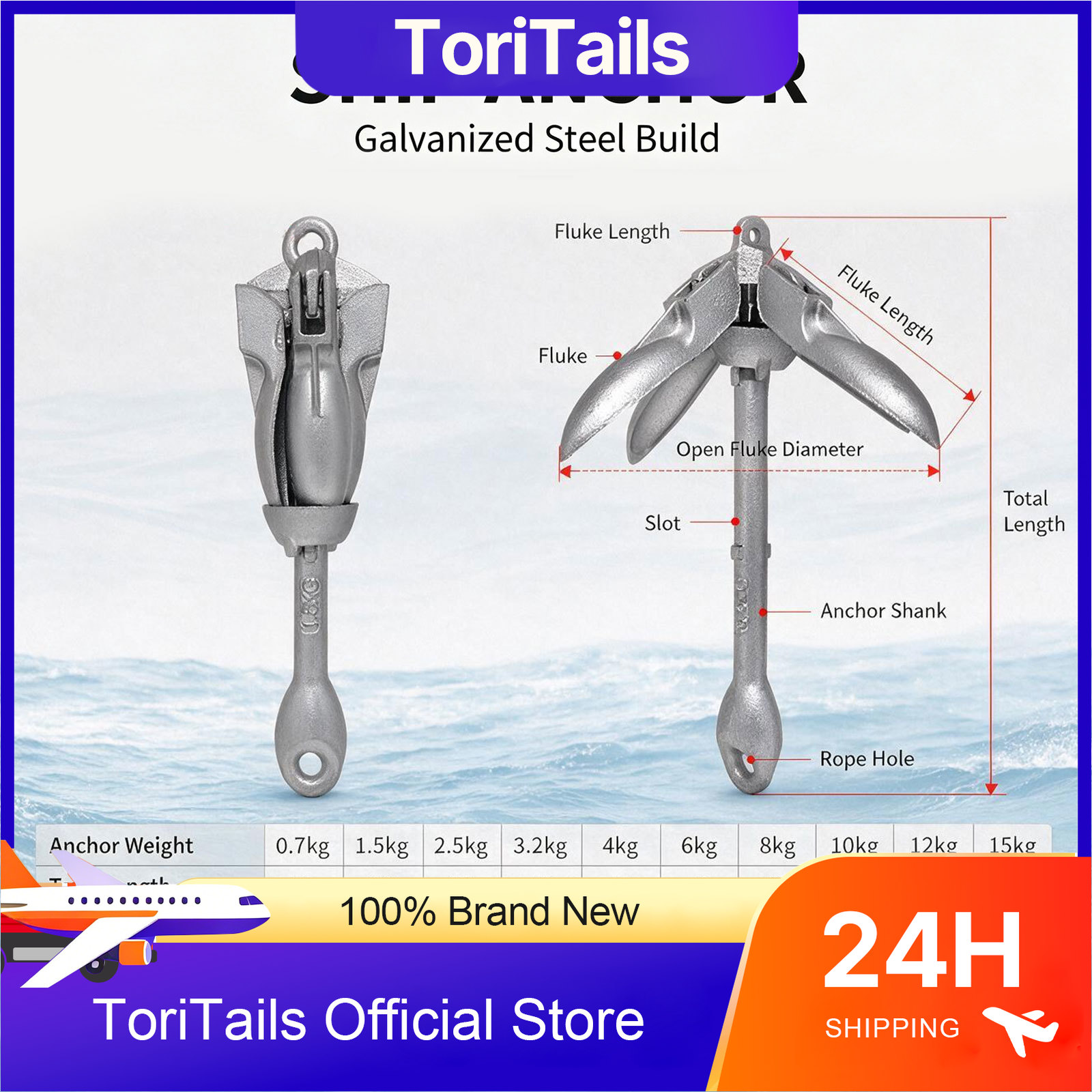 KOETSU Collapsible Boat Anchor - Fishing Kayak Anchor review and price