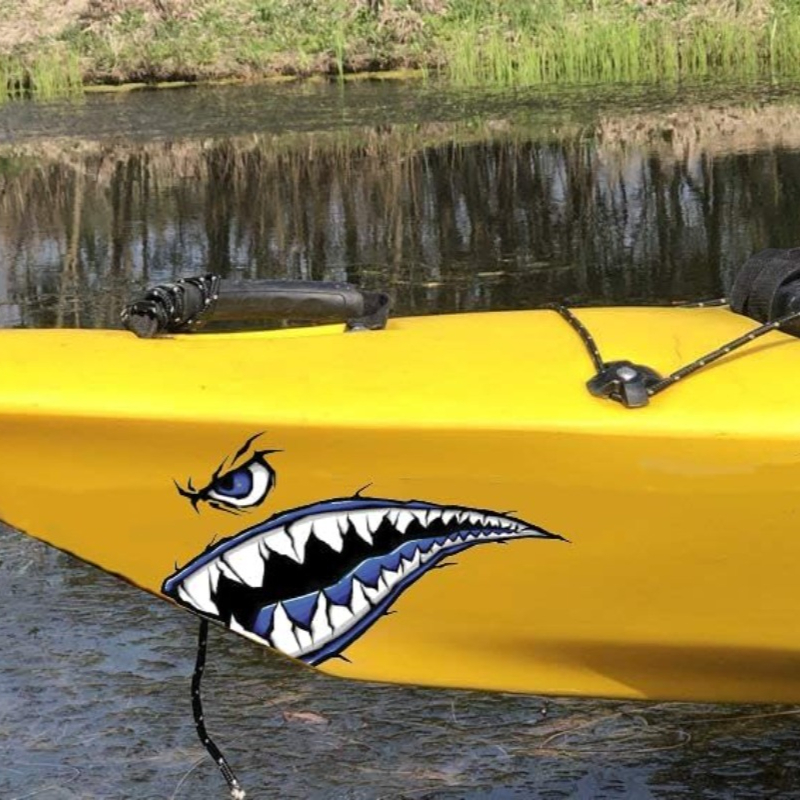 2PCS Shark Teeth Mouth Boat St - Fishing Kayak Sit On Top review and price