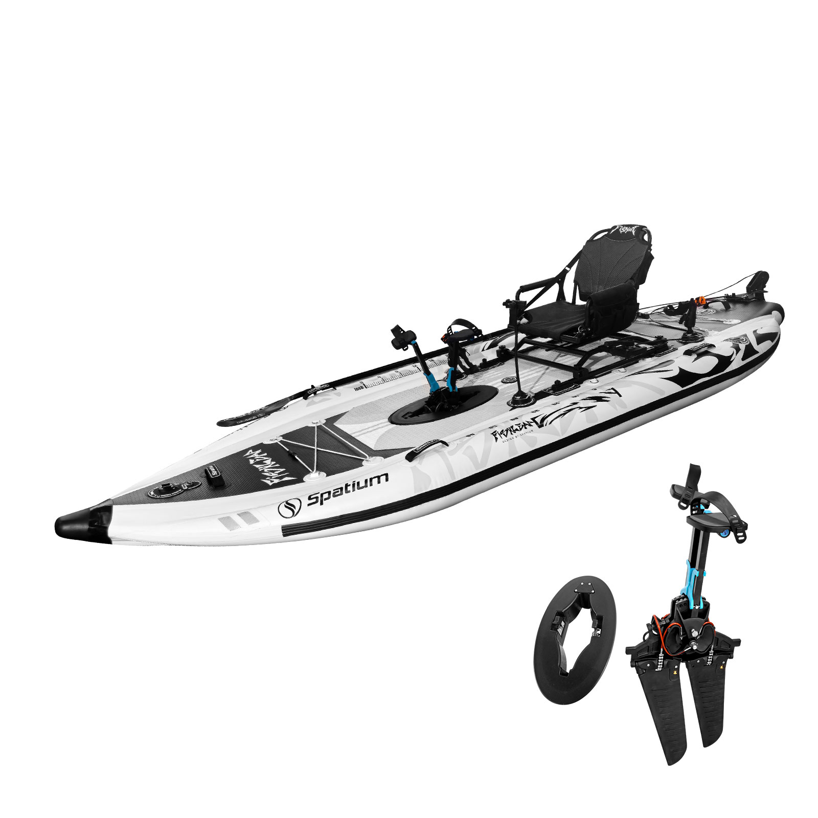 Spatium 11.5ft Flipper Pedal D - Fishing Kayak Pedal Drive review and price